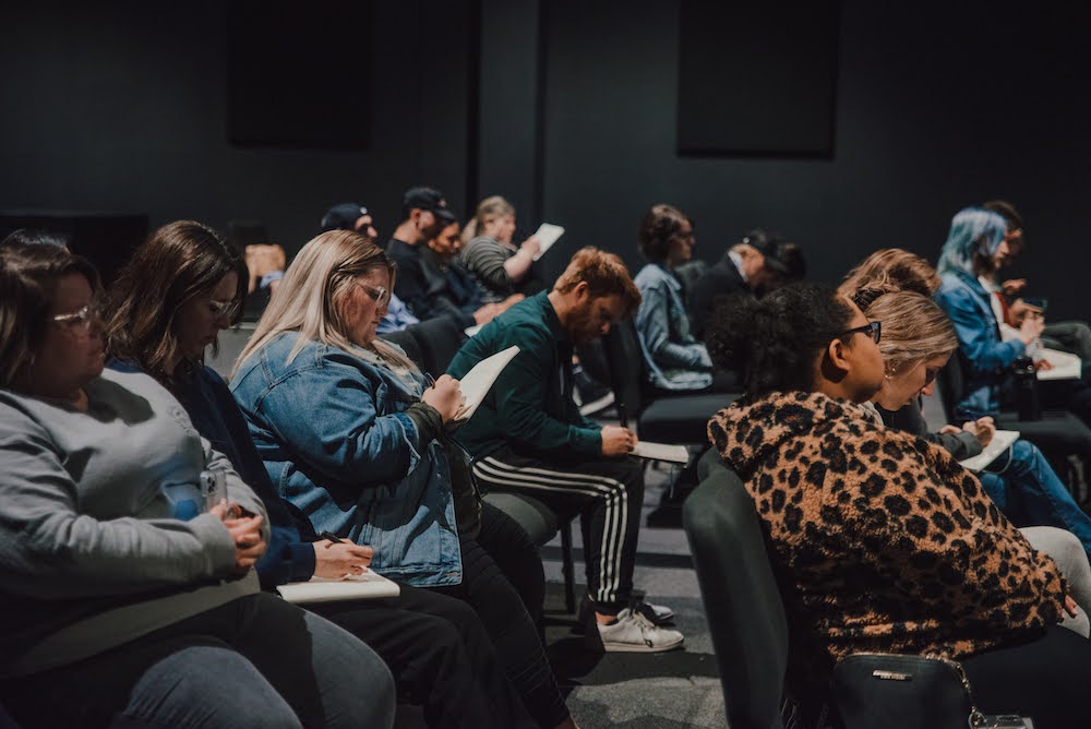 A church group meeting for a True Financial Freedom class